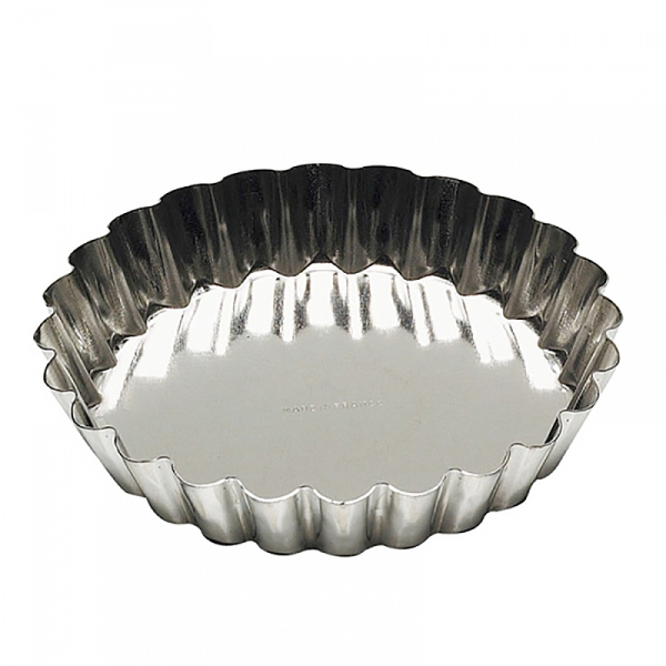 Moule tartelette ronde cannelée fer blanc Gobel