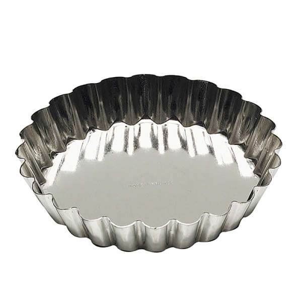 Moule tartelette ronde cannelée fer blanc Gobel - Moule pâtisserie