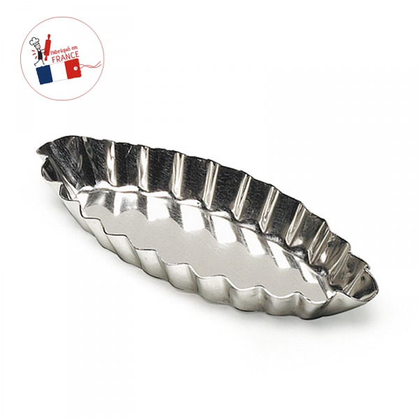 Moule barquette cannelée fer blanc Gobel