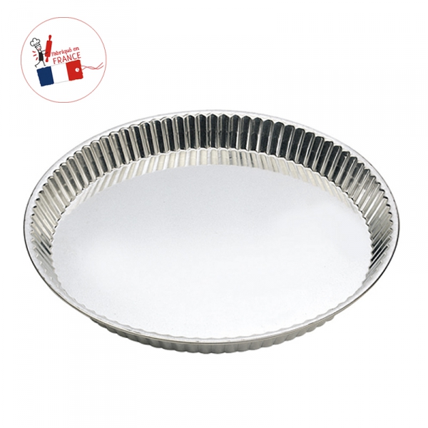 Moule à tarte cannelé fer blanc Gobel