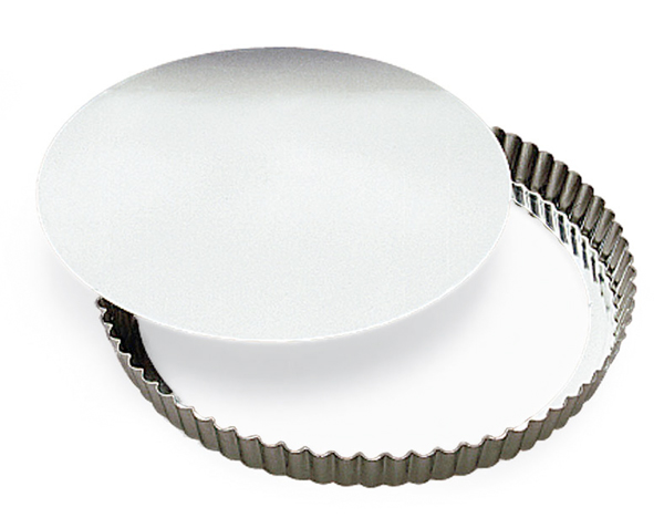 Moule à tarte cannelé fer blanc Gobel (fond amovible)