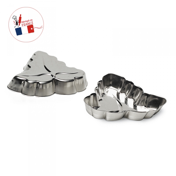 Moule à tartelette feuille de vigne fer blanc Gobel