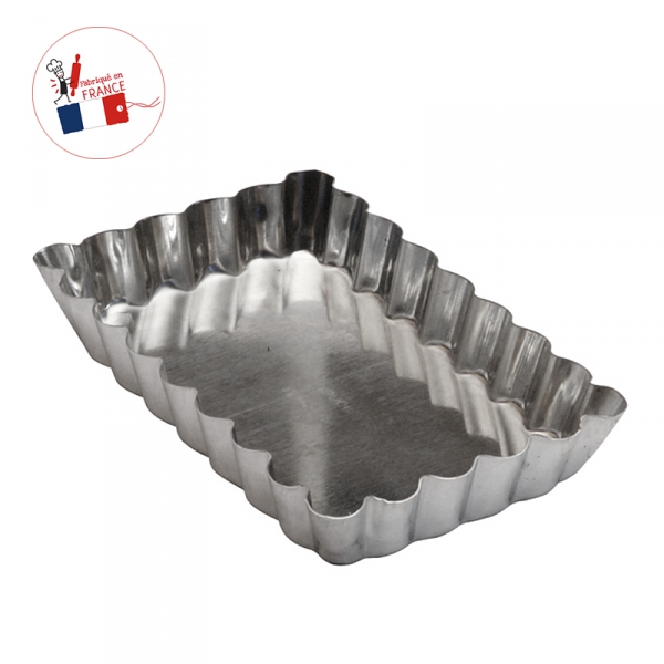 Moule à tartelette rectangulaire fer blanc Gobel