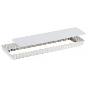 140x140 - Moule à Tarte rectangle Cannelée Fer Blanc Gobel