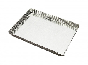 140x103 - Moule à Tarte Fer Blanc Carré-Rectangulaire Gobel