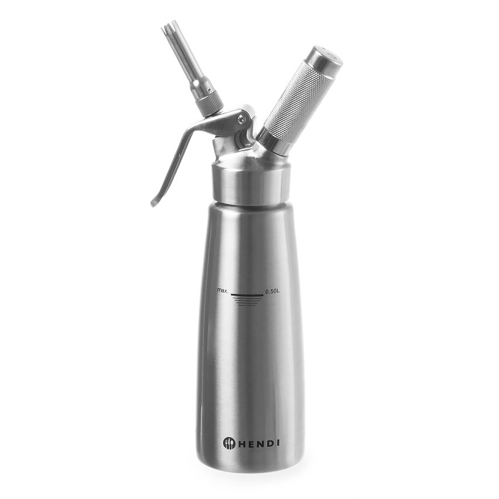 Siphon de cuisine à siphon Chantilly 500 ml avec 3 buses en aluminium inox  pour siphon cylindre mousse et crème 