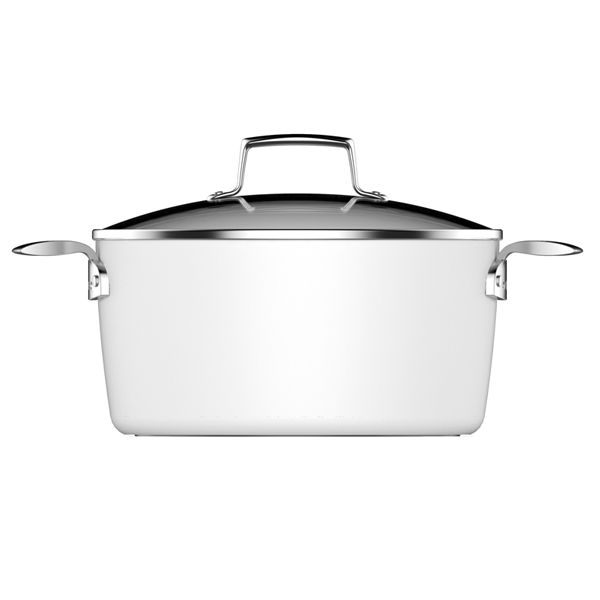 Faitout céramique Evergreen white Aubecq