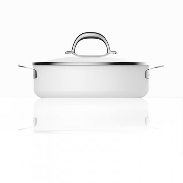 Sauteuse Plug & Play Evergreen White + couvercle Aubecq