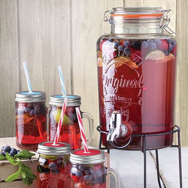 Pot à miel en verre avec cuillère en bois - Kilner