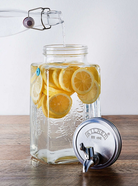 Distributeur de Boissons en Verre Cube 3 litres Kilner