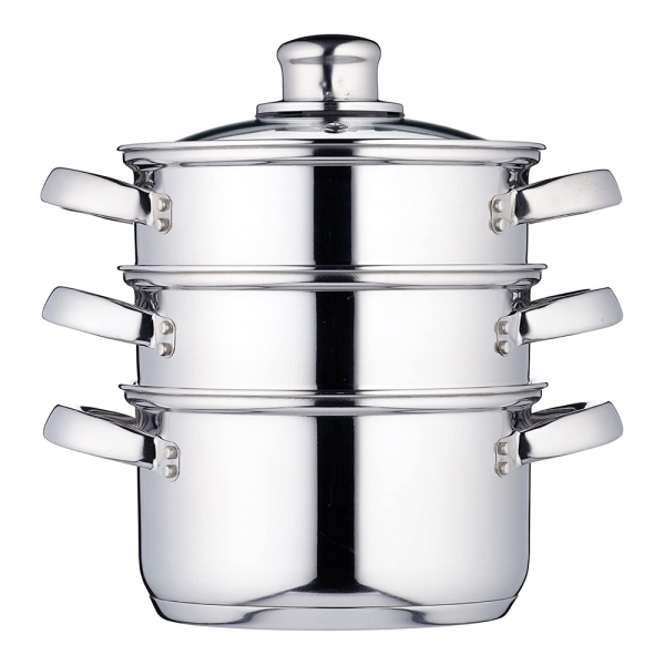 Cuit vapeur inox 3 niveaux, une cuisson vapeur optimale - Cuisin'Store