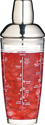 Shaker à cocktail en verre
