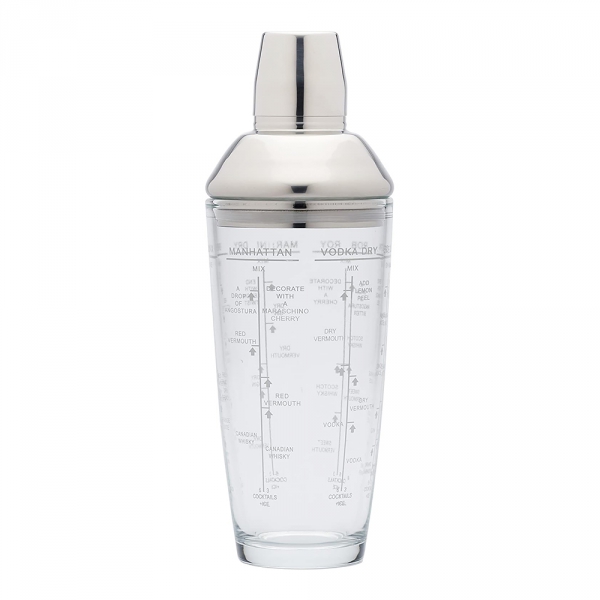Shaker à cocktail en verre