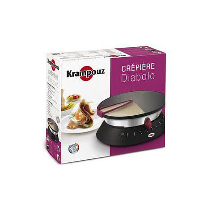 Crêpière Electrique Ø33 cm DIABOLO Noir Krampouz - Cuisineaddict