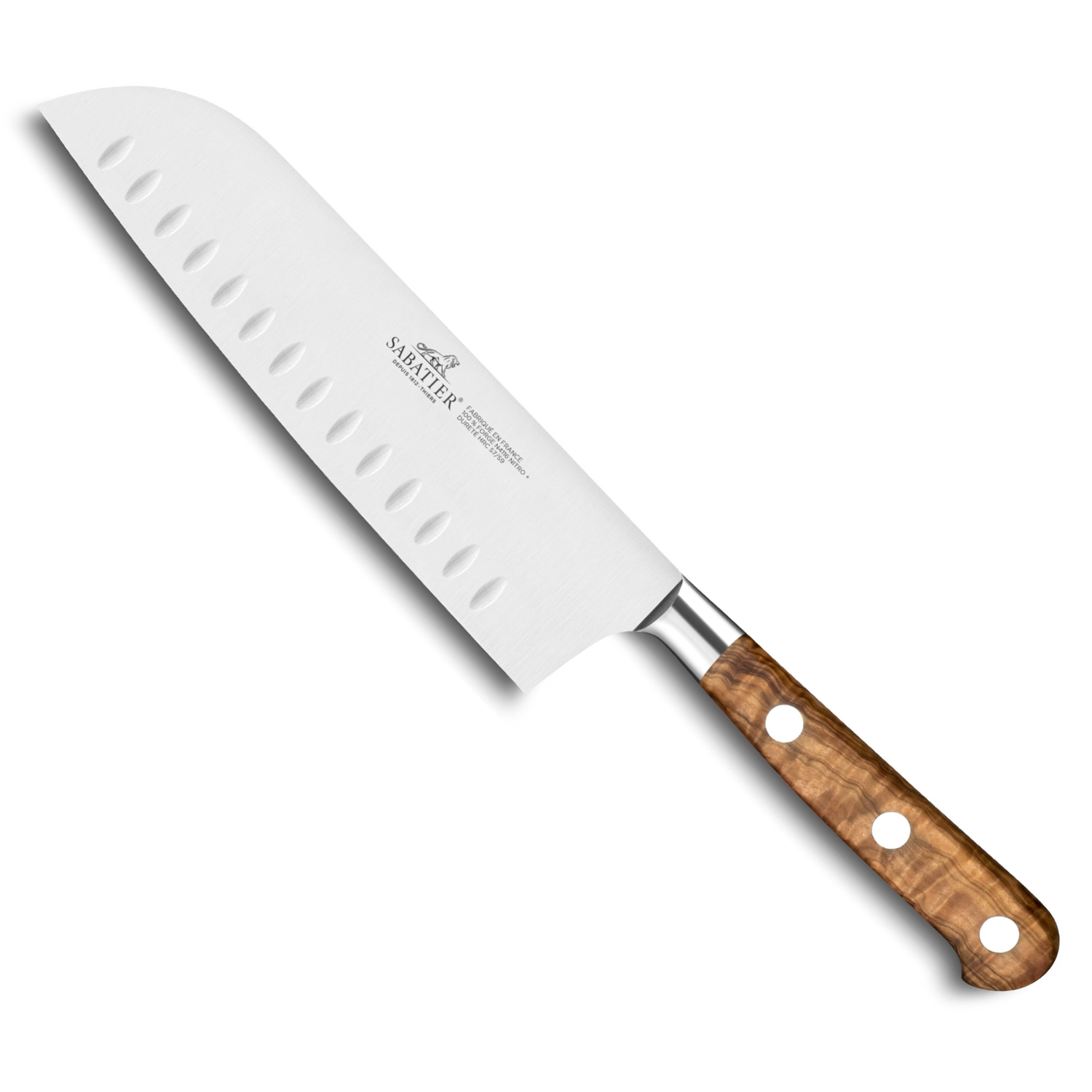Couteau Santoku alvéolé 13 cm Idéal Provençao Sabatier
