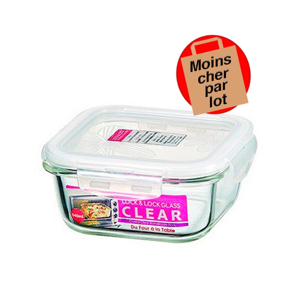 Boîte Hermétique Verre Lock & lock Carrée 540 ml