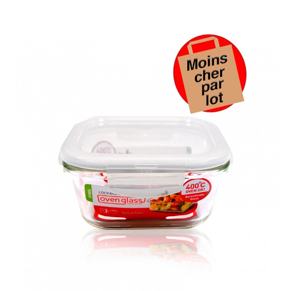 Boîte hermétique Verre Lock & Lock Carrée 840 ml