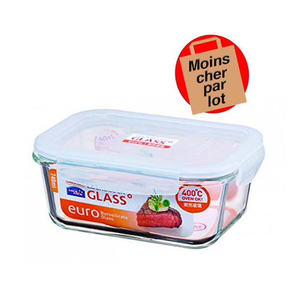 Boîte Hermétique Verre Lock & lock Rectangulaire 740 ml