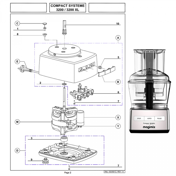 Pièces détachées MAGIMIX 3200 et 3200 XL