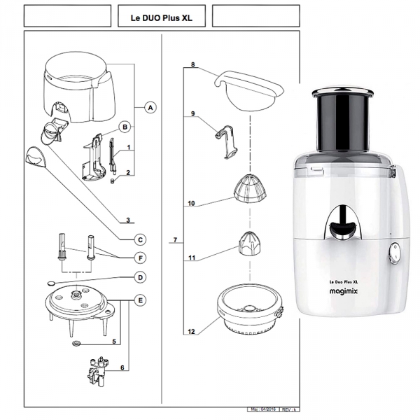 Pièces détachées Magimix Duo Plus XL