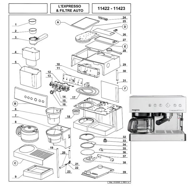 Pièces détachées et accessoires Cafetière, Expresso DELONGHI