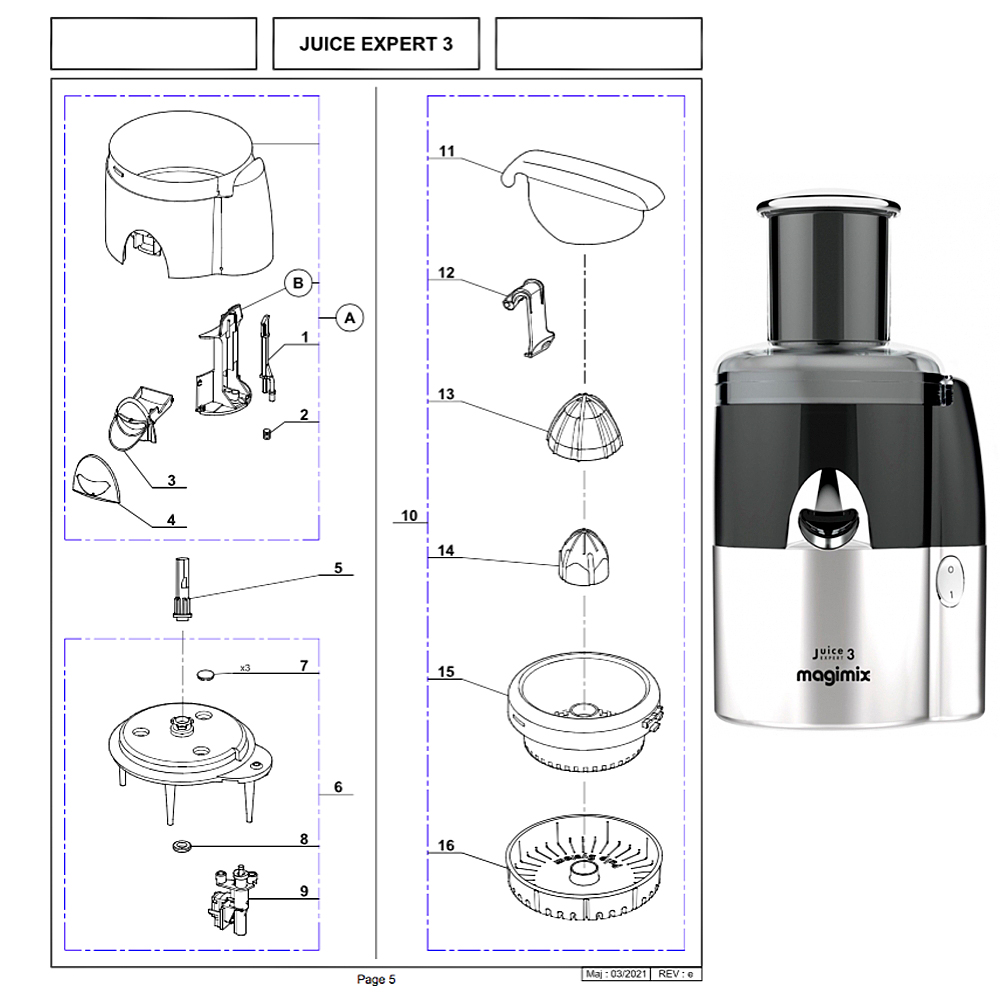 Pot de conservation à bouchon hermétique à versement latéral (500 ml)