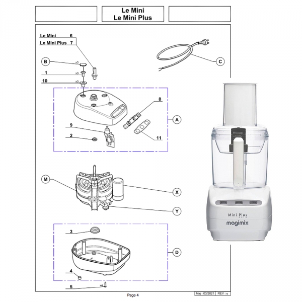 Pièces détachées MAGIMIX MINI PLUS