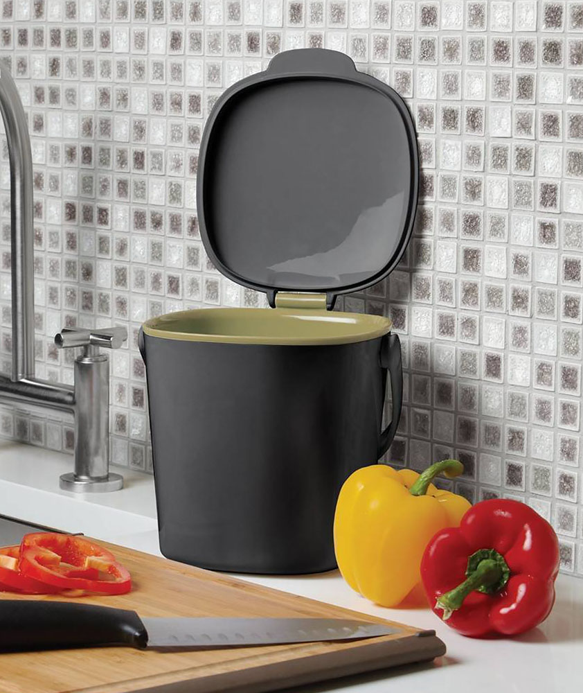 Oxo - Bac à compost de cuisine - 6,6 L - Gris - Habitat