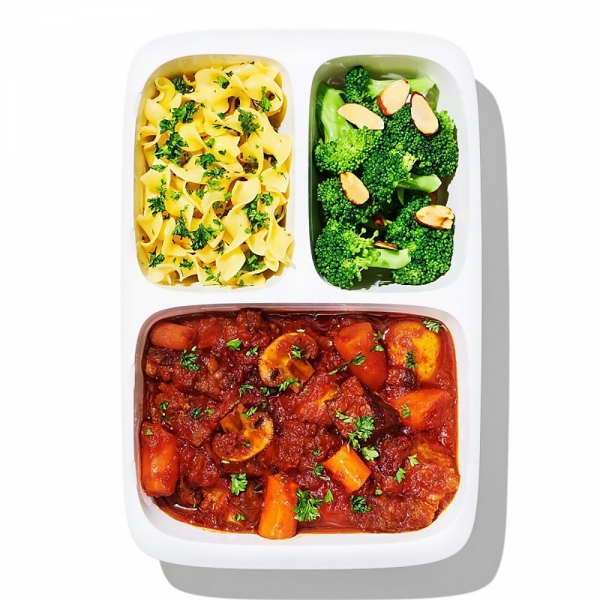 Boîte repas 3 compartiments 900 ml Prep & Go Oxo