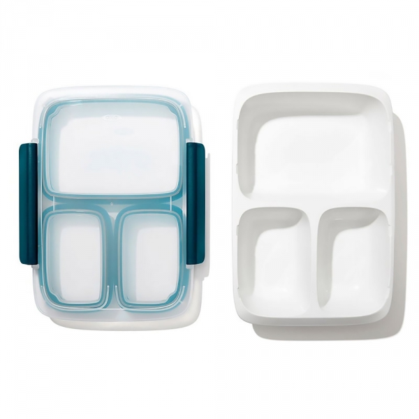 Boîte repas 3 compartiments 900 ml Prep & Go Oxo