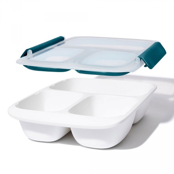 Boîte repas 3 compartiments 900 ml Prep & Go Oxo