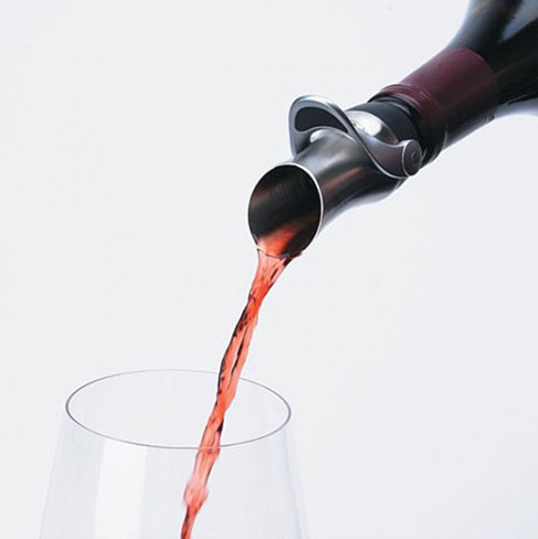 Vinbouquet Bouchon Verseur 2-en-1 Anti-Goutte - Inox Pour Vin, Huile, Vinaigre - Pratique Et Hermétique