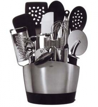 Pot à ustensiles ovale inox OXO