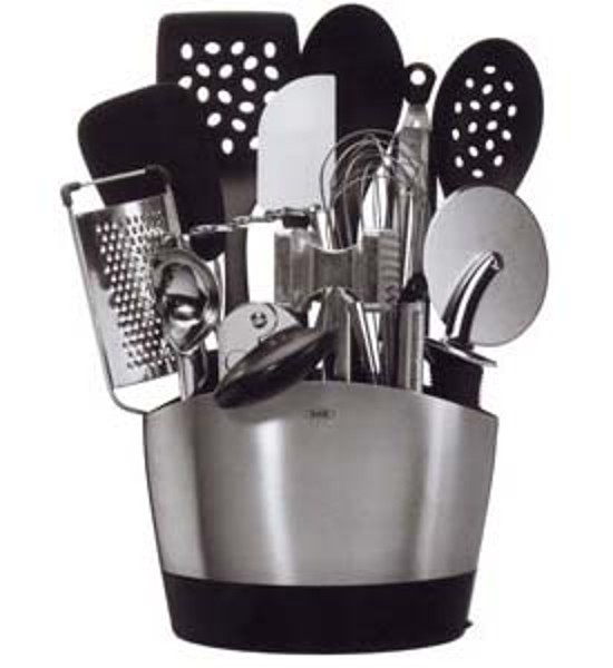Pot à ustensiles ovale inox OXO