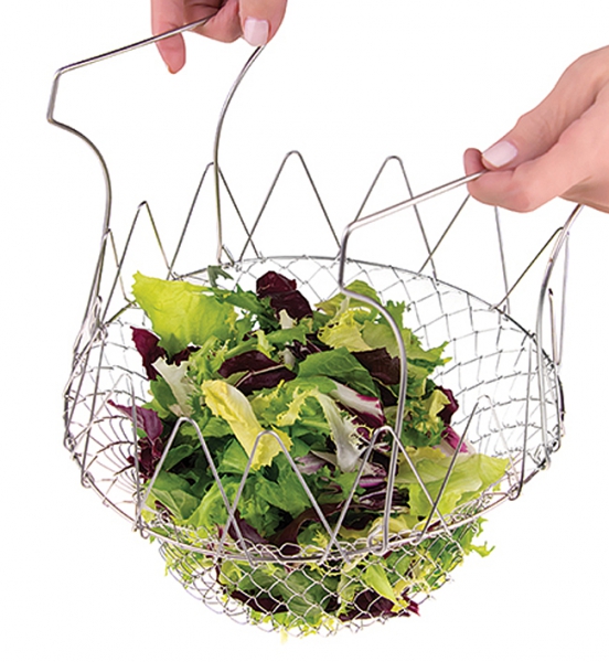 Panier à salade inox pliant