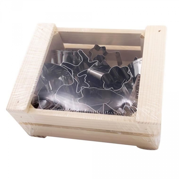 18 Découpoirs Noël Inox Caisse Bois Patisse