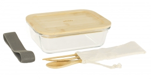 140x73 - Lunch Box Nomade Bambou & Verre Pebbly