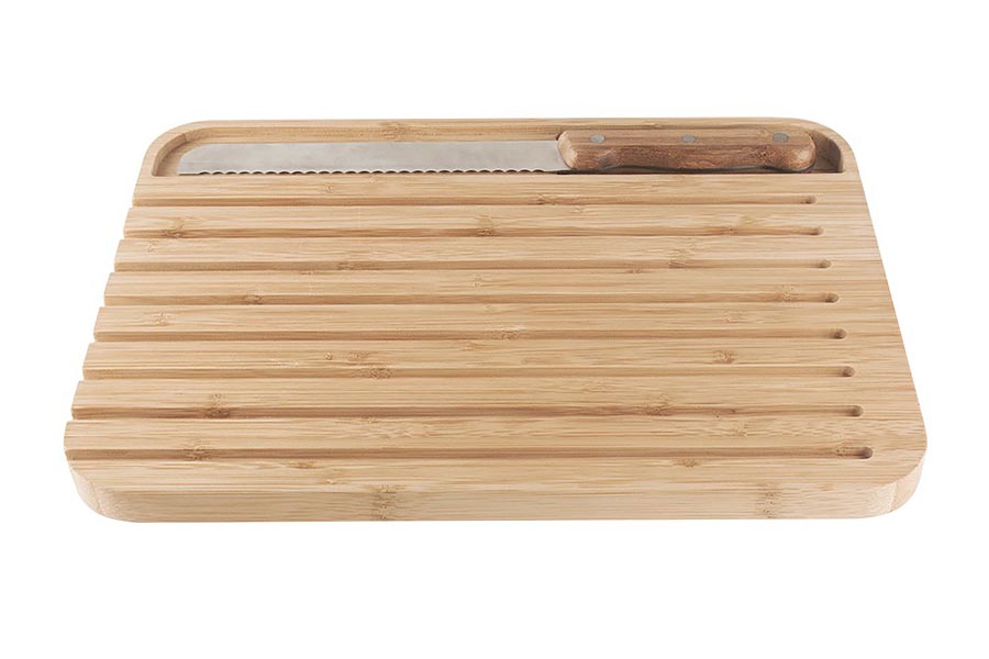 Planche à Pain Bamboo & Couteau cranté Pebbly