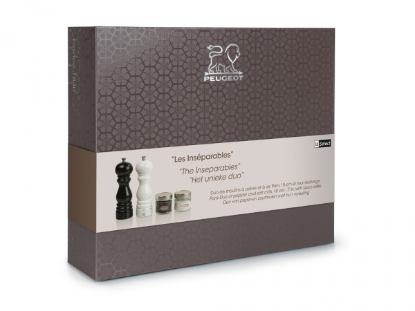 Coffret Les Inséparables Moulin Paris laqué Noir et Blanc Peugeot