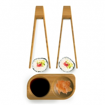 Set 2 Mini Pinces Sushi + Coupelle Pebbly