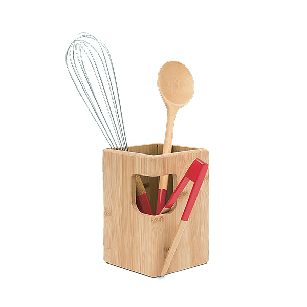 Pot à Ustensiles en Bambou Pebbly