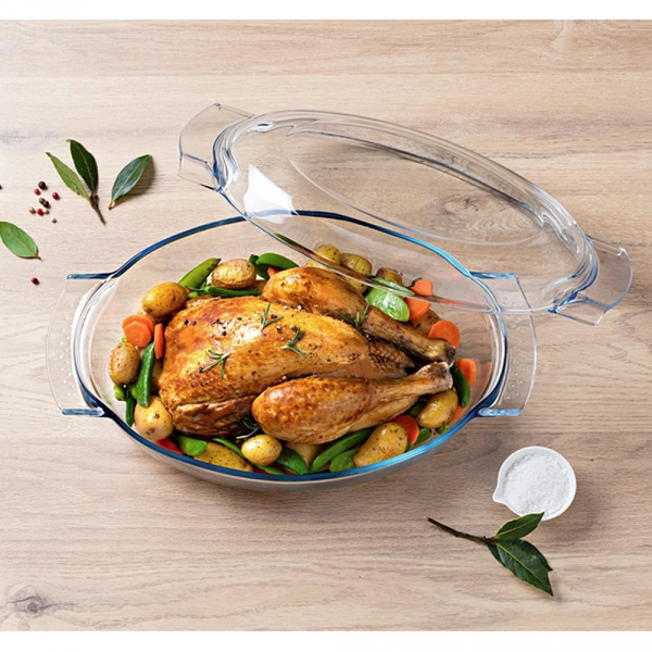 Plat de cuisson oblong en verre, 4 L Pyrex