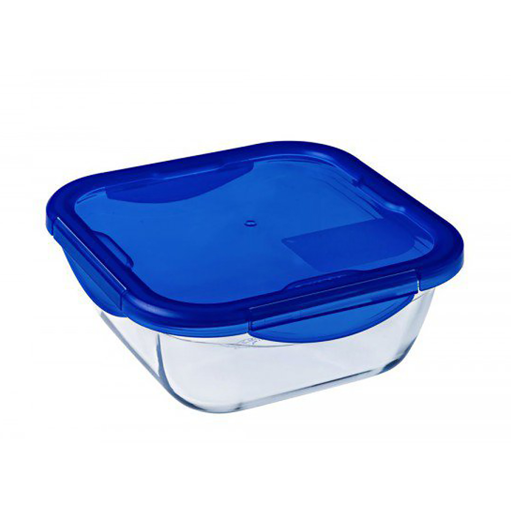 PYREX COOK&GO Plat de conservation carré 0,8l 16cm + Couvercle