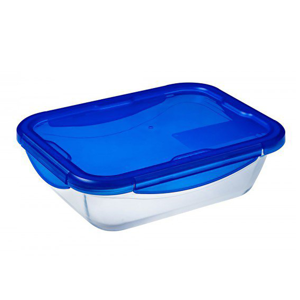 Acheter un tupperware en verre KitchenCraft avec un couvercle bleu