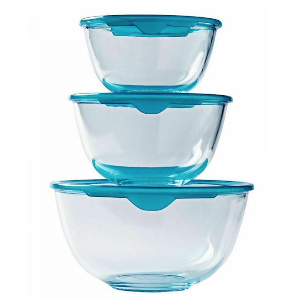 PYREX - Plat rond Cook & Go 0,7L D.15cm Verre avec couvercle