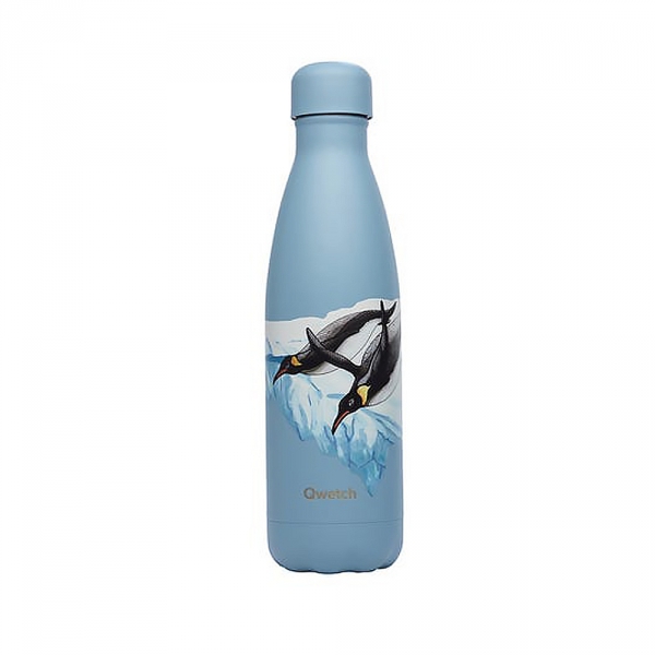 Bouteille isotherme Qwetch Banquise Manchots