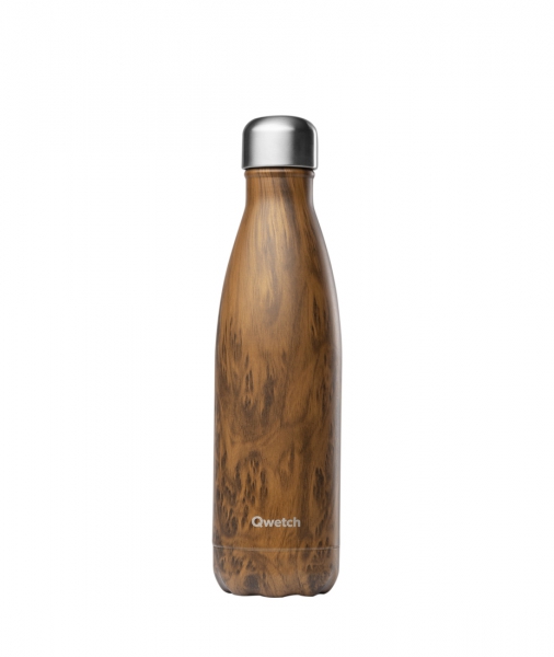 Bouteille isotherme Qwetch Wood Brun