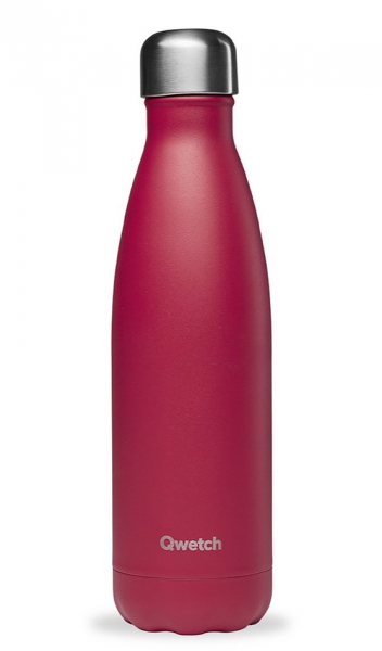 Bouteille isotherme Mat framboise Qwetch