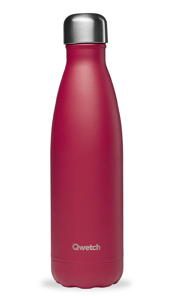 Bouteille isotherme Mat framboise Qwetch
