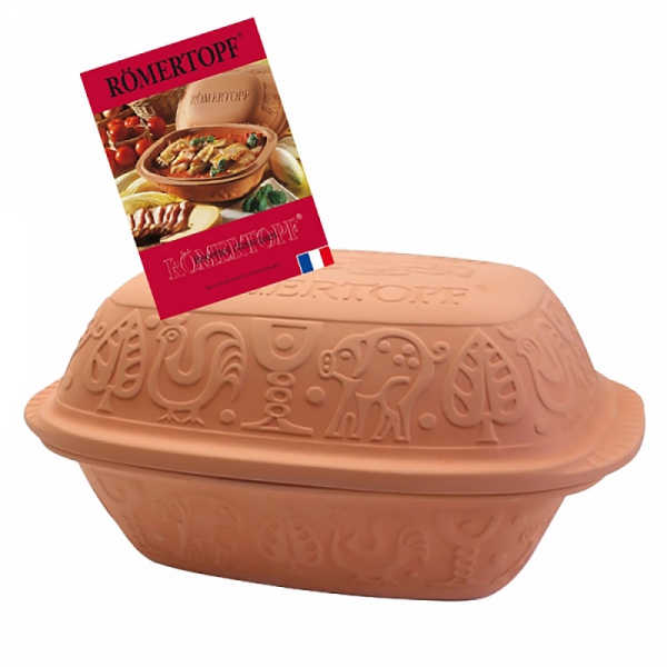 Cocotte Romertopf grand modèle décorée